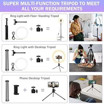 CODN 12” Ring Light with Stand and Phone Holder, Dimmable LED Ring Light for Phone, Selfie Circle Light with Wireless Remote Shutter for YouTube/TikTok/Makeup/Live Stream/Photography