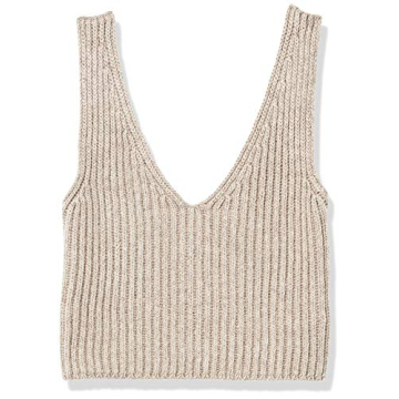 Stylish Sylvie Double V-neck Cropped Sweater Tank