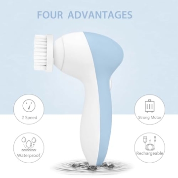 Rechargeable Spin Brush Set with Exfoliating Heads