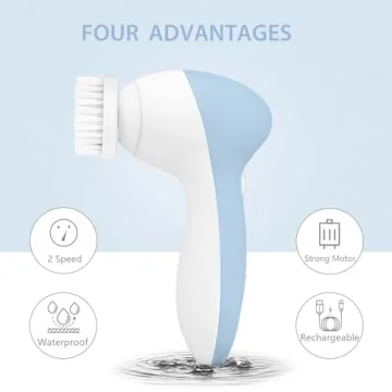 Rechargeable Spin Brush Set with Exfoliating Heads