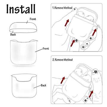 Marble AirPods Case Cover with Keychain - Stylish Protection