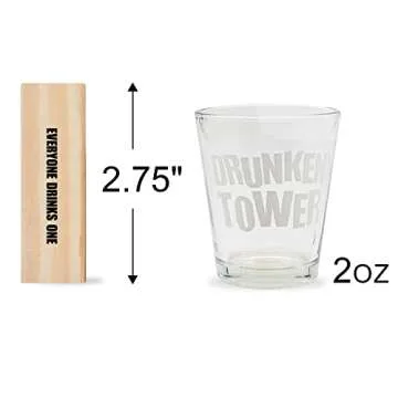 ArtCreativity Tumbling Tower Drinking Game - Fun for All Parties