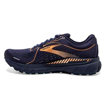 Brooks Women's Adrenaline GTS 21 Supportive Running Shoe - Navy/Black/Copper - 5.5 Medium