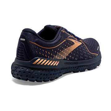 Brooks Women's Adrenaline GTS 21 Supportive Running Shoe - Navy/Black/Copper - 5.5 Medium