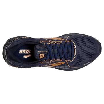 Brooks Women's Adrenaline GTS 21 Supportive Running Shoe - Navy/Black/Copper - 5.5 Medium