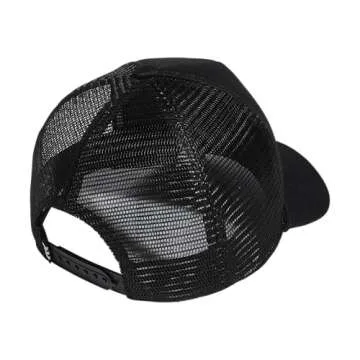 adidas Originals Dispatch Trucker 5-Panel High Crown Mesh-Back Adjustable Strapback Cap, Black/White, One Size