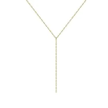 Kyerlyn 14K Gold Plated Y Lariat Necklace for Women
