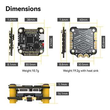 SpeedyBee V3 F7 Flight Controller Stack: 30x30 Drone FC Stack with 4in1 50A ESC BL32, Wireless Betaf...