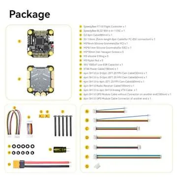 SpeedyBee V3 F7 Flight Controller Stack: 30x30 Drone FC Stack with 4in1 50A ESC BL32, Wireless Betaflight Configuration, Blackbox,Solder-Free Plugs,WiFi,Bluetooth for 3-6S 4" 5" FPV Drone Cinelifter