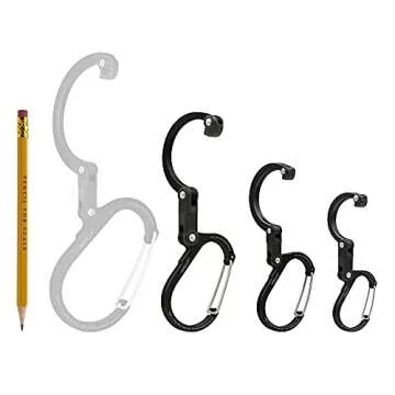 Versatile HEROCLIP Carabiner for Camping & Travel - 3 Pack