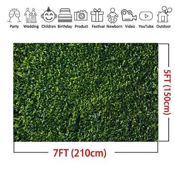 Art Studio Green Leaves Photography Backdrops Spring Nature Safari Party Decoration Outdoorsy Newborn Baby Shower Backdrop Wedding Birthday Photo Background Studio Props Booth Vinyl 7x5ft