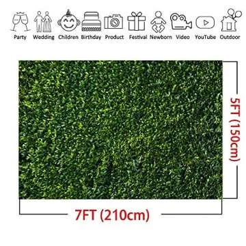 Art Studio Green Leaves Backdrop for Celebrations 7x5ft