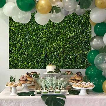 Art Studio Green Leaves Photography Backdrops Spring Nature Safari Party Decoration Outdoorsy Newborn Baby Shower Backdrop Wedding Birthday Photo Background Studio Props Booth Vinyl 7x5ft