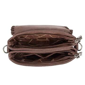 Wrangler Crossbody Bags for Women Satchel Purse Medium Shoulder Handbags with Detachable Guitar Straps,WG72-9360CF