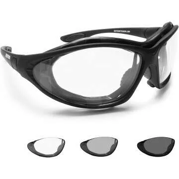 Bertoni Photochromic Motorcycle Goggles for Ultimate Comfort