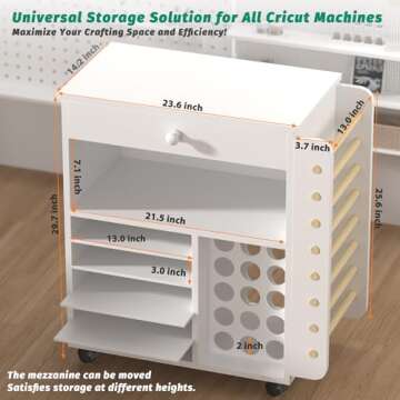 CXQ Craft Storage Cart for Cricut Users - Stylish & Durable