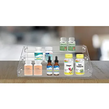 PMMASTO Tiered Spice Rack Organizer with 3 Clear Shelves