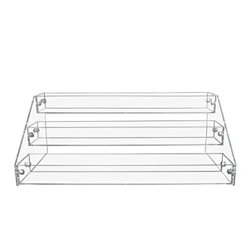 PMMASTO Tiered Spice Rack Organizer with 3 Clear Shelves