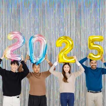 Melsan Foil Fringe Curtains for Vibrant Party Decor