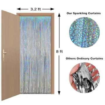 Melsan Foil Fringe Curtains for Vibrant Party Decor
