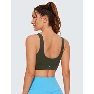 CRZ YOGA Butterluxe Women's U Back Sports Bra - Soft and Stylish Yoga Bra with Supportive Design in ...