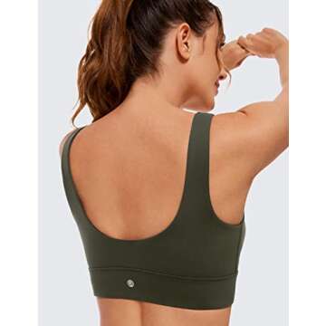 CRZ YOGA Butterluxe Women's Sports Bra in Olive Green
