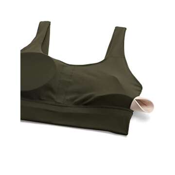 CRZ YOGA Butterluxe Women's Sports Bra in Olive Green