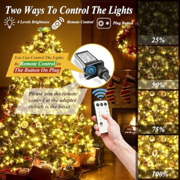 aneeway 400 LED Christmas Lights with 8 Modes