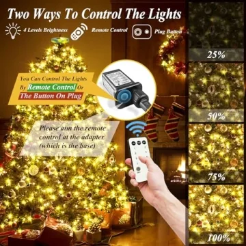 aneeway 400 LED Christmas Lights with 8 Modes