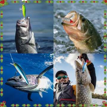 Fishing Lure Advent Calendar 2024 24 Days of Fishing Bait Christmas Advent Calendar 2024 Fishing Gift for Fishermen Adult Teen Boys Mystery Tackle Box Surprise Countdown