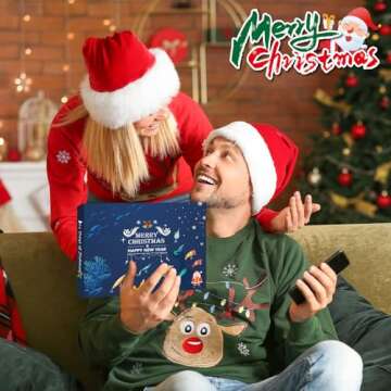 Fishing Lure Advent Calendar 2024 24 Days of Fishing Bait Christmas Advent Calendar 2024 Fishing Gift for Fishermen Adult Teen Boys Mystery Tackle Box Surprise Countdown