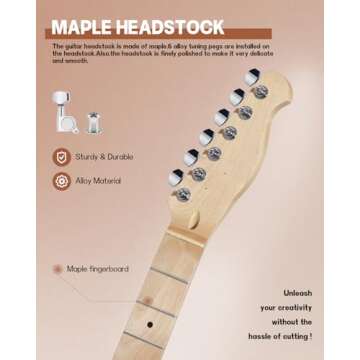 Leo Jaymz DIY TL Style Electric Guitar Kit With Mahogany Body