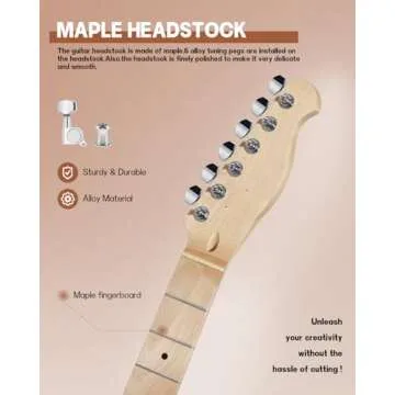 Leo Jaymz DIY TL Style Electric Guitar Kit With Mahogany Body