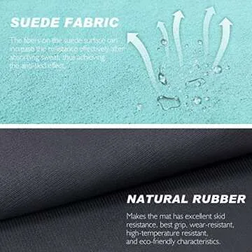 Travel Yoga Mat - Foldable 1/16 Inch Thin Hot Yoga Mat, Sweat Absorbent Anti Slip, High-Grade Natural Suede for Travel, Yoga and Pilates, Coming with Carrying Bag