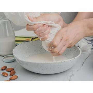 P&F Hemp Nut Milk Bag Reusable | All Natural | No More Microplastic and Toxic Chemicals | Better Tha...