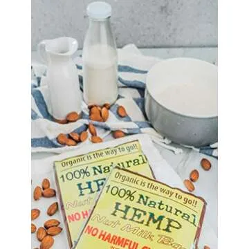 P&F Hemp Nut Milk Bag Reusable | All Natural | No More Microplastic and Toxic Chemicals | Better Than Cotton | Super Healthy Strainer for Making Yogurt/Ghee/Rice | Almond Cloth Filter | 13 X 12-Inches