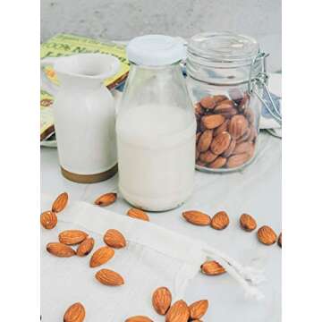 P&F Hemp Nut Milk Bag Reusable | All Natural | No More Microplastic and Toxic Chemicals | Better Than Cotton | Super Healthy Strainer for Making Yogurt/Ghee/Rice | Almond Cloth Filter | 13 X 12-Inches