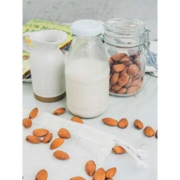 P&F Hemp Nut Milk Bag Reusable | All Natural | No More Microplastic and Toxic Chemicals | Better Than Cotton | Super Healthy Strainer for Making Yogurt/Ghee/Rice | Almond Cloth Filter | 13 X 12-Inches