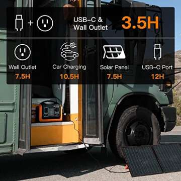 OUPES 600W Portable Power Station, 595Wh LiFePO4 Battery Backup w/ 2 600W (1000W Surge) AC Outlets, Solar Generator Ideal for Outdoor Camping/RVs/Home Use