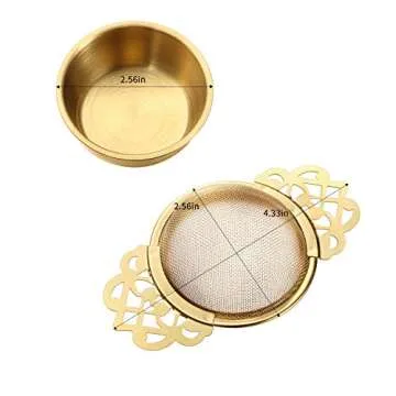 Hotop Empress Tea Strainers - Elegant Stainless Steel Loose Leaf Filters Set of 4