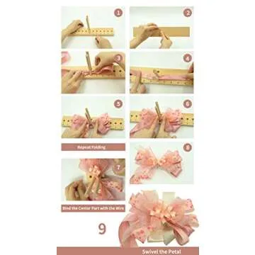 WITBASS Extended Bow Maker for Ribbon with Digital Sign, Bow Making Tool for Ribbon Crafts DIY Decoration for Christmas,Valentine's Day,Easter，Holiday Bow/Wreaths