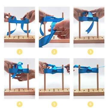 WITBASS Extended Bow Maker for Ribbon with Digital Sign, Bow Making Tool for Ribbon Crafts DIY Decoration for Christmas,Valentine's Day,Easter，Holiday Bow/Wreaths