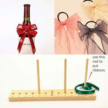 WITBASS Extended Bow Maker for Ribbon with Digital Sign, Bow Making Tool for Ribbon Crafts DIY Decoration for Christmas,Valentine's Day,Easter，Holiday Bow/Wreaths