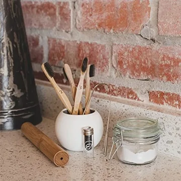 Eco-Friendly LEAFICO Bamboo Toothbrush Set - Natural Whitening Gift