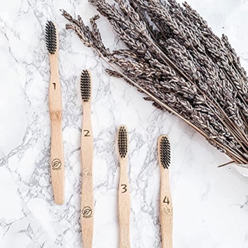 Eco-Friendly LEAFICO Bamboo Toothbrush Set - Natural Whitening Gift