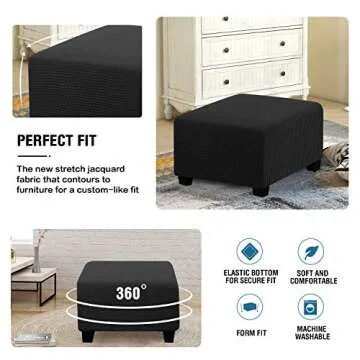 Stylish H.VERSAILTEX Ottoman Slipcover for Full Protection