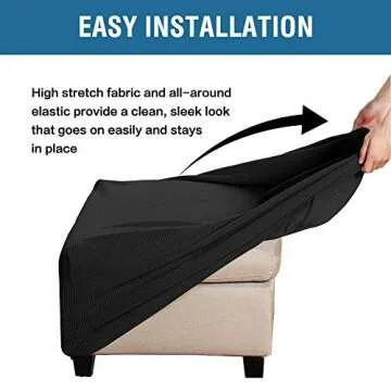 Stylish H.VERSAILTEX Ottoman Slipcover for Full Protection