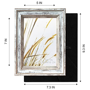ArtbyHannah Rustic 5x7 Picture Frame Set – Stylish Gift