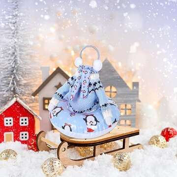 Christmas Elf Doll Accessories Set includes Doll Snow Tube Doll Ear Muffs Doll Scarf Doll Sweater El...