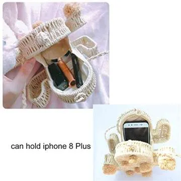 Women Straw Bag Crossbody Small Cactus Summer Beach Weave Shoulder Bag